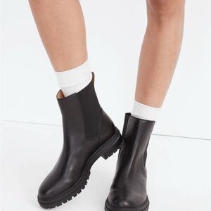 Madewell Black Ankle Boots with Chunky Sole